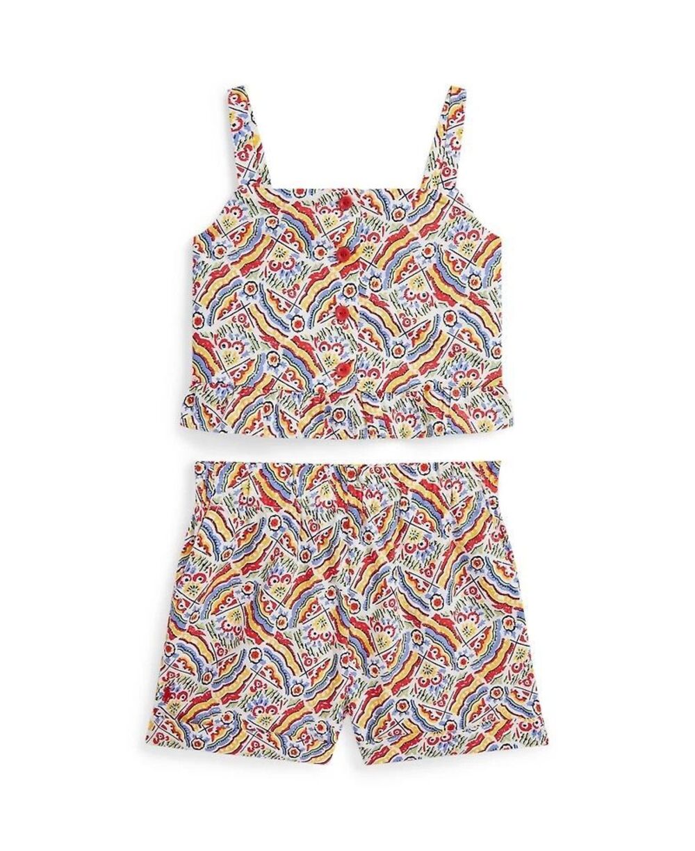 Polo Ralph Lauren 2-Piece Cotton Riviera Print Top Short Set Multicolor 2
